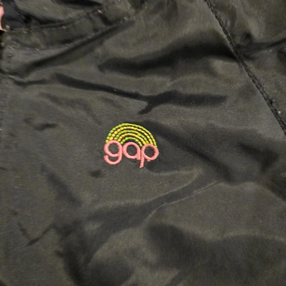 Gap Girl's Full Zip Windbreaker Rain Jacket w/ Hood Pockets Name Tag Size L(10)‎